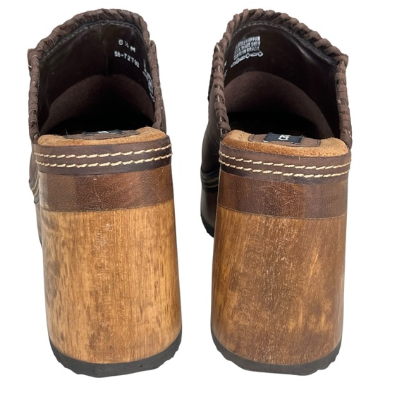 Vintage 90’s Women’s Candie’s Brown Leather Clogs Mules Size 6.5 M LIKE NEW! - Picture 6 of 14